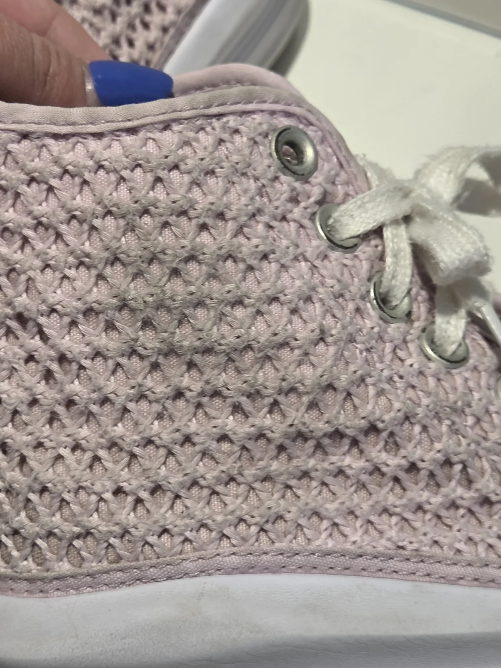 Converse Girls Size 4 Lilac Pink Crochet Platform High Top All Star Chuck Taylor